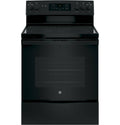 GE 30 Freestanding Electric Range, Black Dual-Element Cooktop, Convection Oven, Self-Cleaning