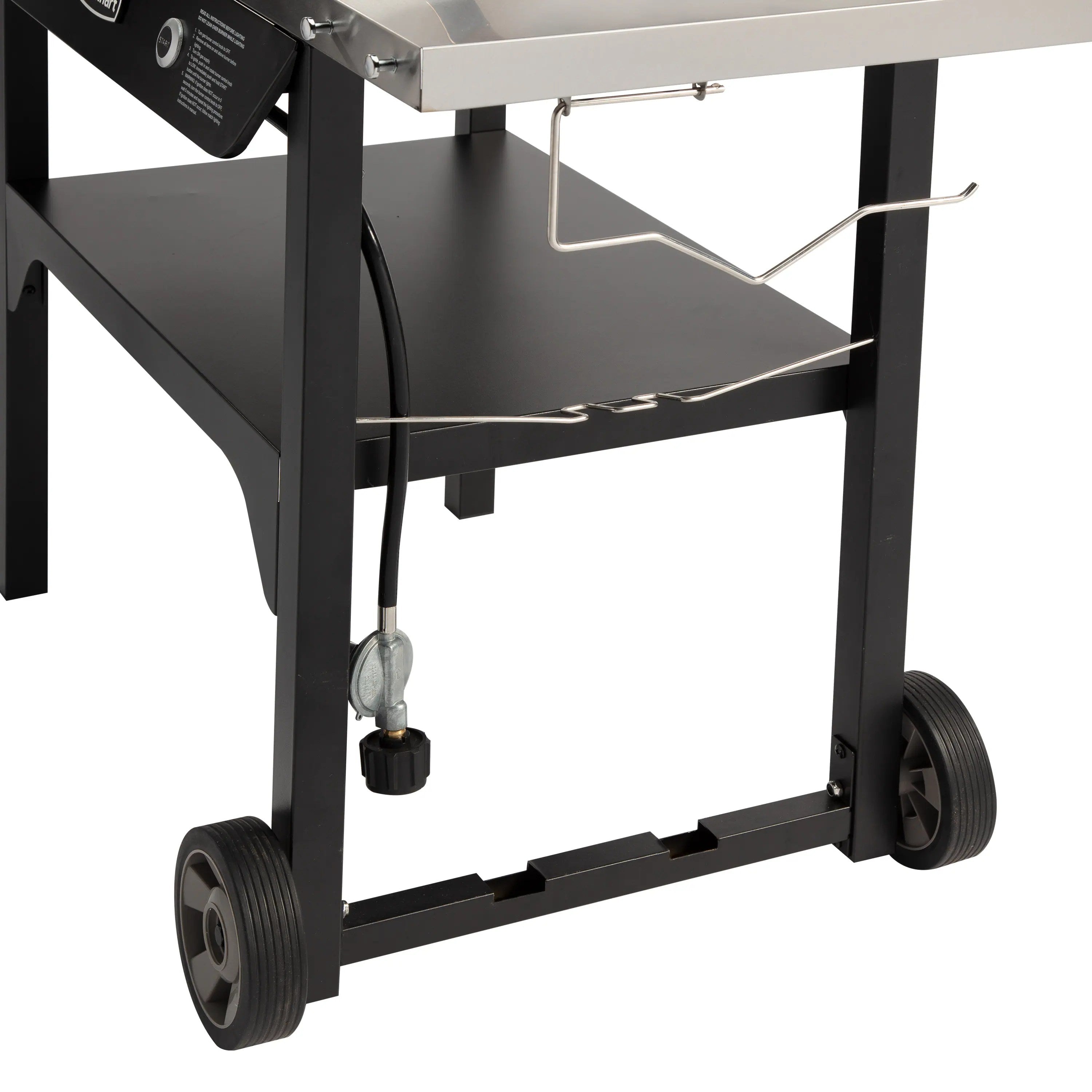 Cuisinart Outdoor Wok Station, 50,000 BTU Propane Outdoor Wok Burner w Prep Table, 14���ワ拷���ゆ�� Carbon Steel Wok for Stir Fry, Searing, BBQ ���ゆ�� Black