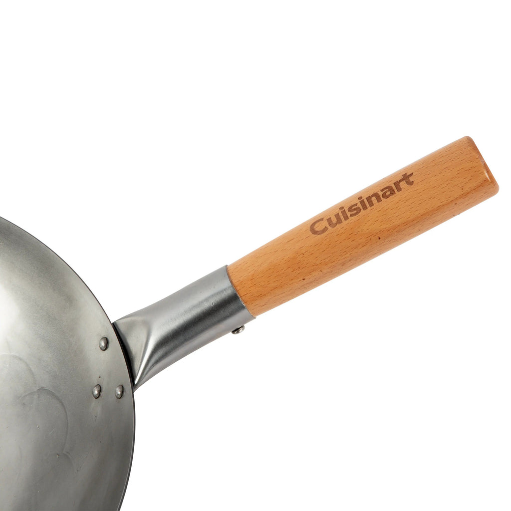 Cuisinart Outdoor Wok Station, 50,000 BTU Propane Outdoor Wok Burner w Prep Table, 14���ワ拷���ゆ�� Carbon Steel Wok for Stir Fry, Searing, BBQ ���ゆ�� Black