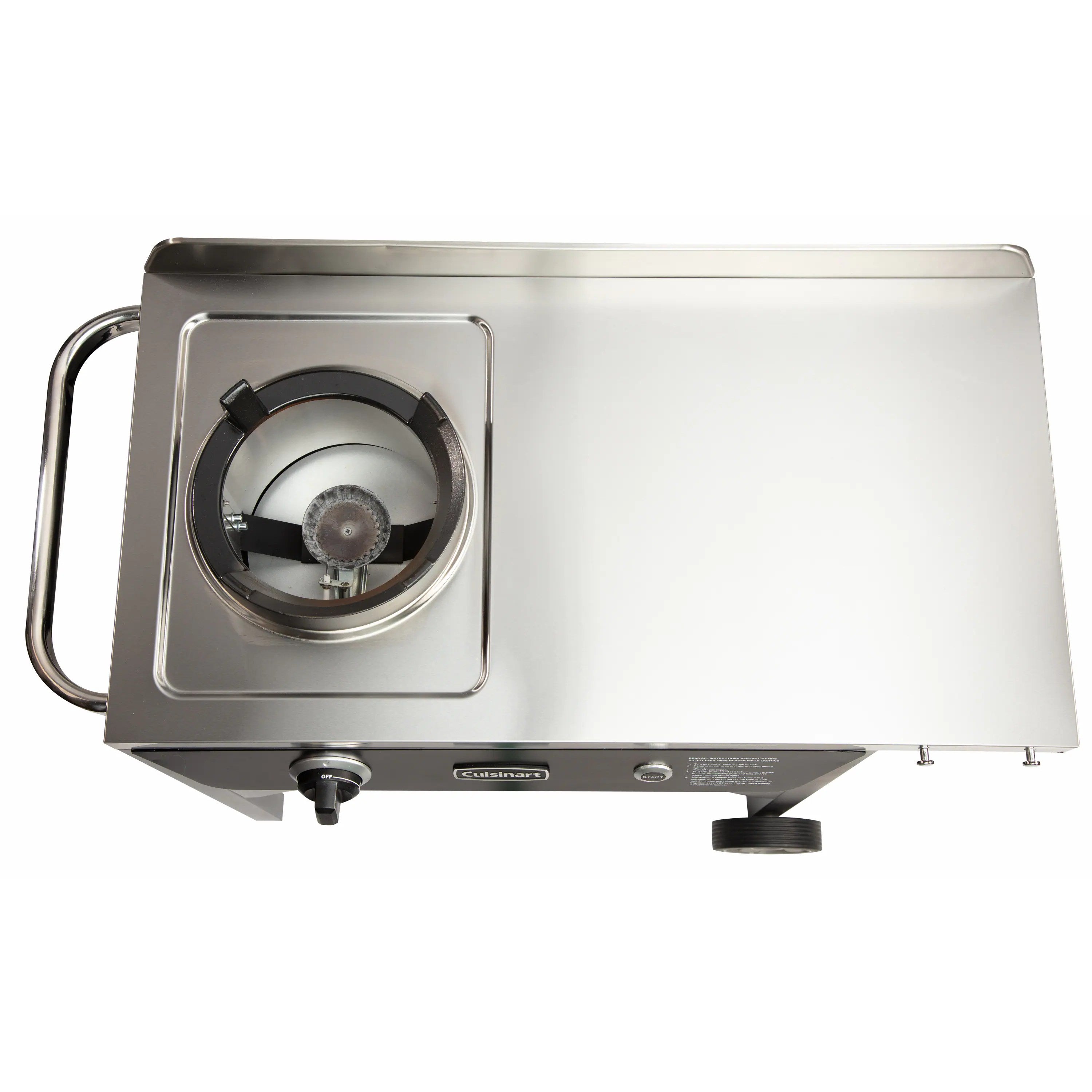 Cuisinart Outdoor Wok Station, 50,000 BTU Propane Outdoor Wok Burner w Prep Table, 14���ワ拷���ゆ�� Carbon Steel Wok for Stir Fry, Searing, BBQ ���ゆ�� Black