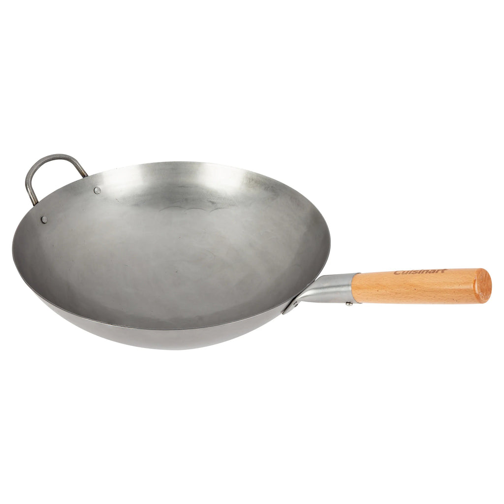 Cuisinart Outdoor Wok Station, 50,000 BTU Propane Outdoor Wok Burner w Prep Table, 14���ワ拷���ゆ�� Carbon Steel Wok for Stir Fry, Searing, BBQ ���ゆ�� Black